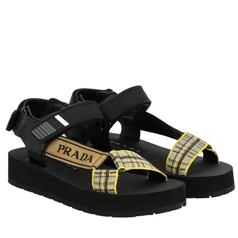 prada tourist sandals|designer prada flat sandals.